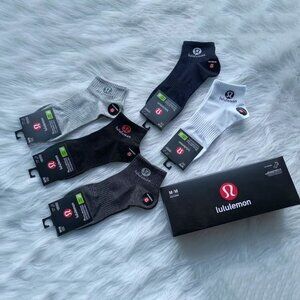Lululemon Classic Logo Mens Cotton Socks 5 Pack